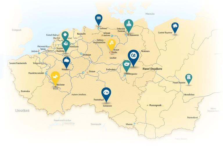 Mapa punktów sprzedaży winiet w Czechach